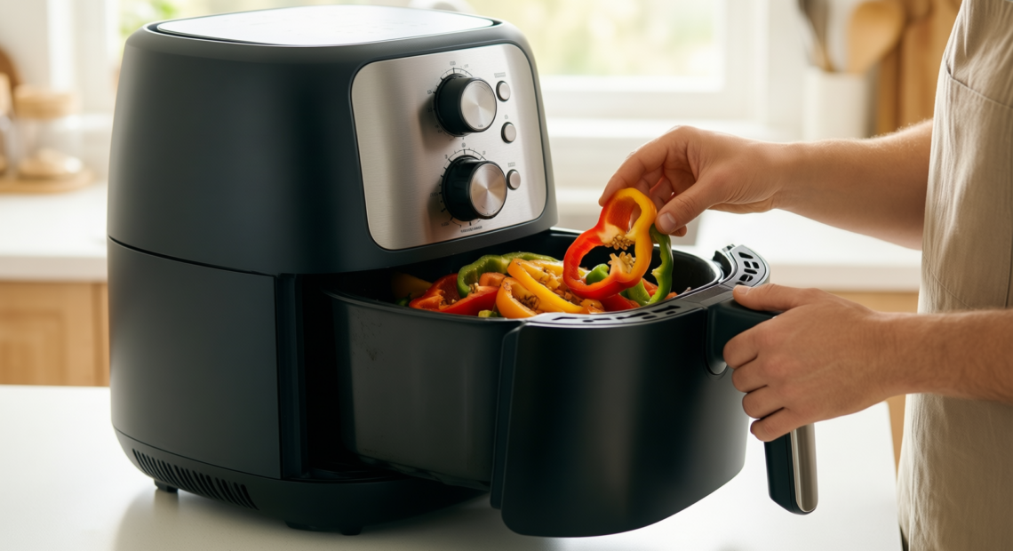 ninja max dual zone air fryer — illustrative AI-generated lifestyle image