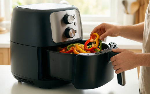 ninja max dual zone air fryer — illustrative AI-generated lifestyle image