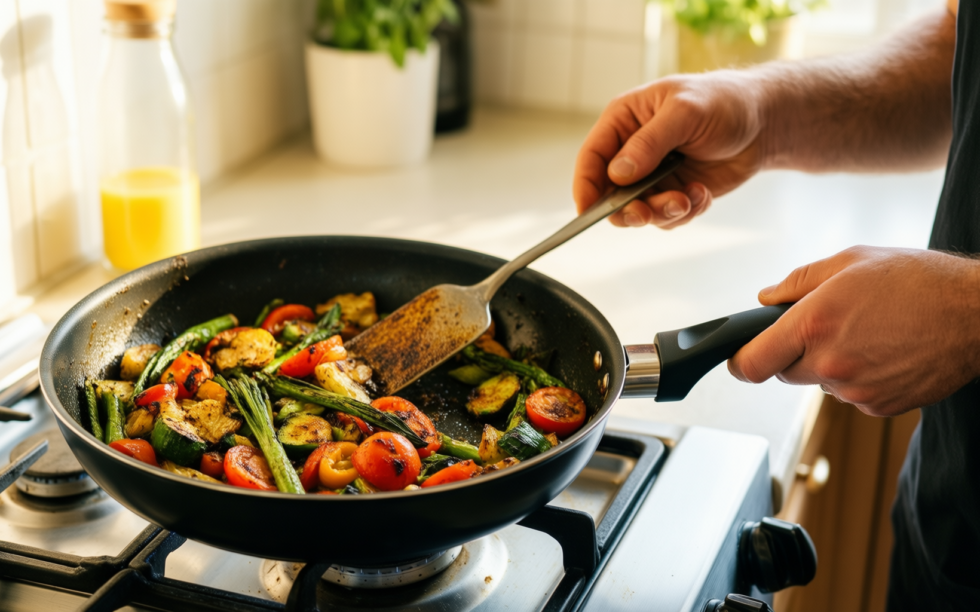 non stick cookware set 2 — illustrative AI-generated lifestyle image