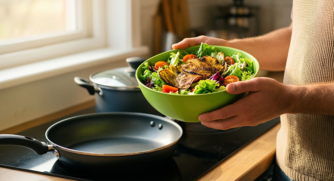 non stick pots and pans set 2 — illustrative AI-generated lifestyle image