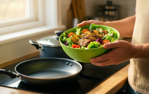 non stick pots and pans set 2 — illustrative AI-generated lifestyle image