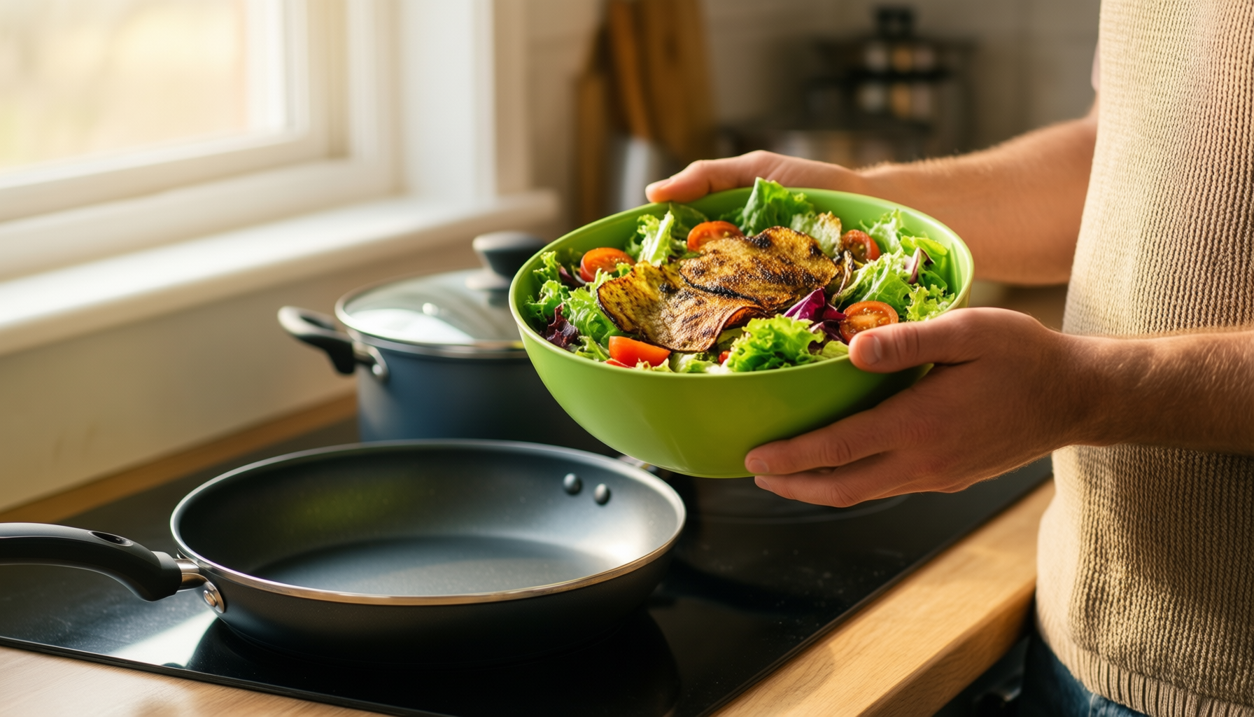 non stick pots and pans set 2 — illustrative AI-generated lifestyle image