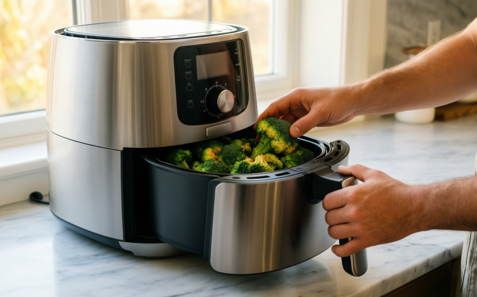 philips airfryer 3000 series dual basket — illustrative AI-generated lifestyle image