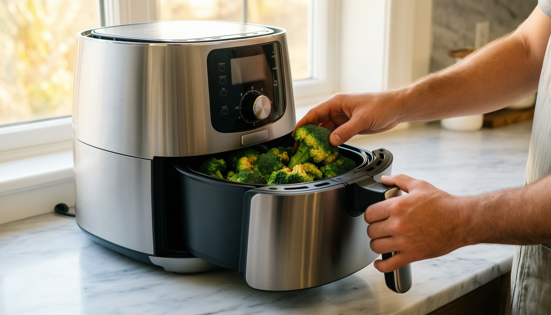 philips airfryer 3000 series dual basket — illustrative AI-generated lifestyle image