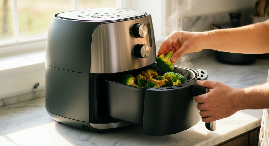 philips airfryer 5000 series dual basket — illustrative AI-generated lifestyle image