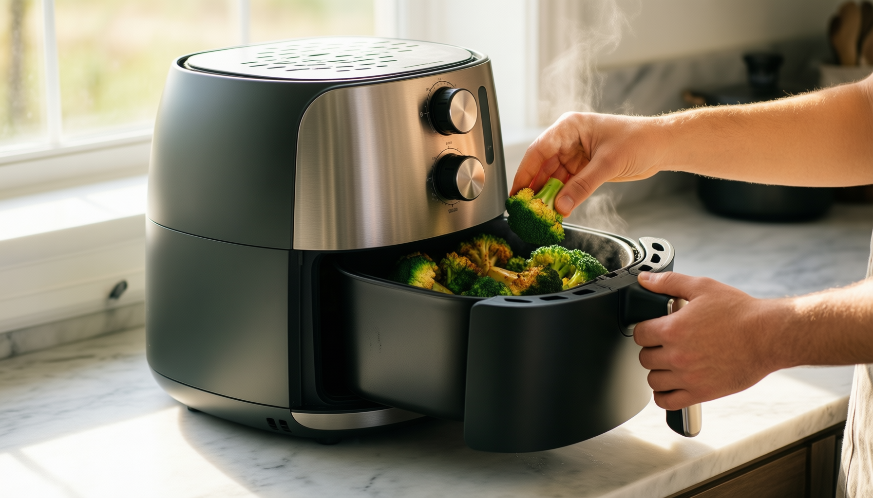 philips airfryer 5000 series dual basket — illustrative AI-generated lifestyle image