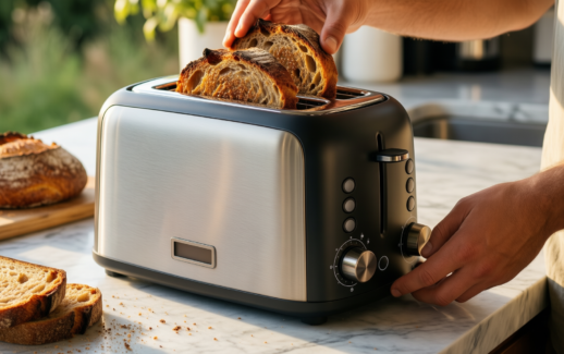 russell hobbs 4 slice toaster review — illustrative AI-generated lifestyle image