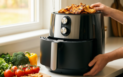 russell hobbs 4l rapid digital air fryer review — illustrative AI-generated lifestyle image