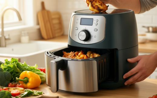 russell hobbs xxl family rapid digital air fryer 8l review — illustrative AI-generated lifestyle image