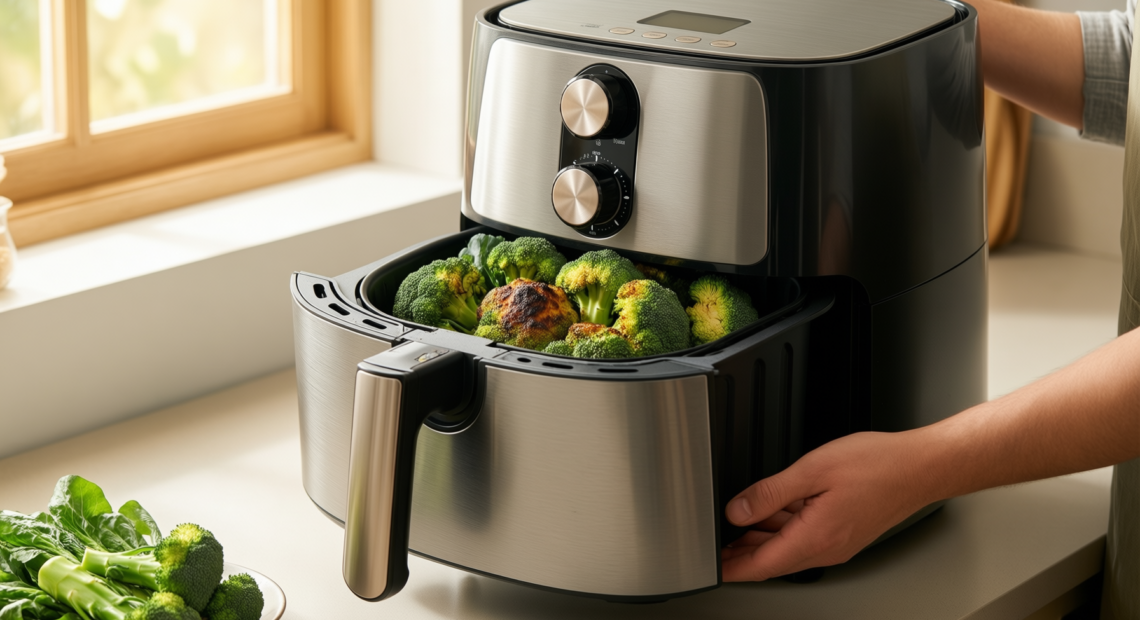 salter crisp go air fryer review — illustrative AI-generated lifestyle image