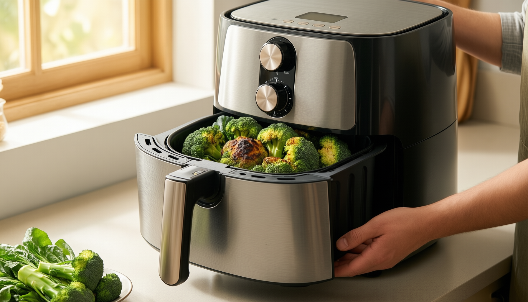 salter crisp go air fryer review — illustrative AI-generated lifestyle image