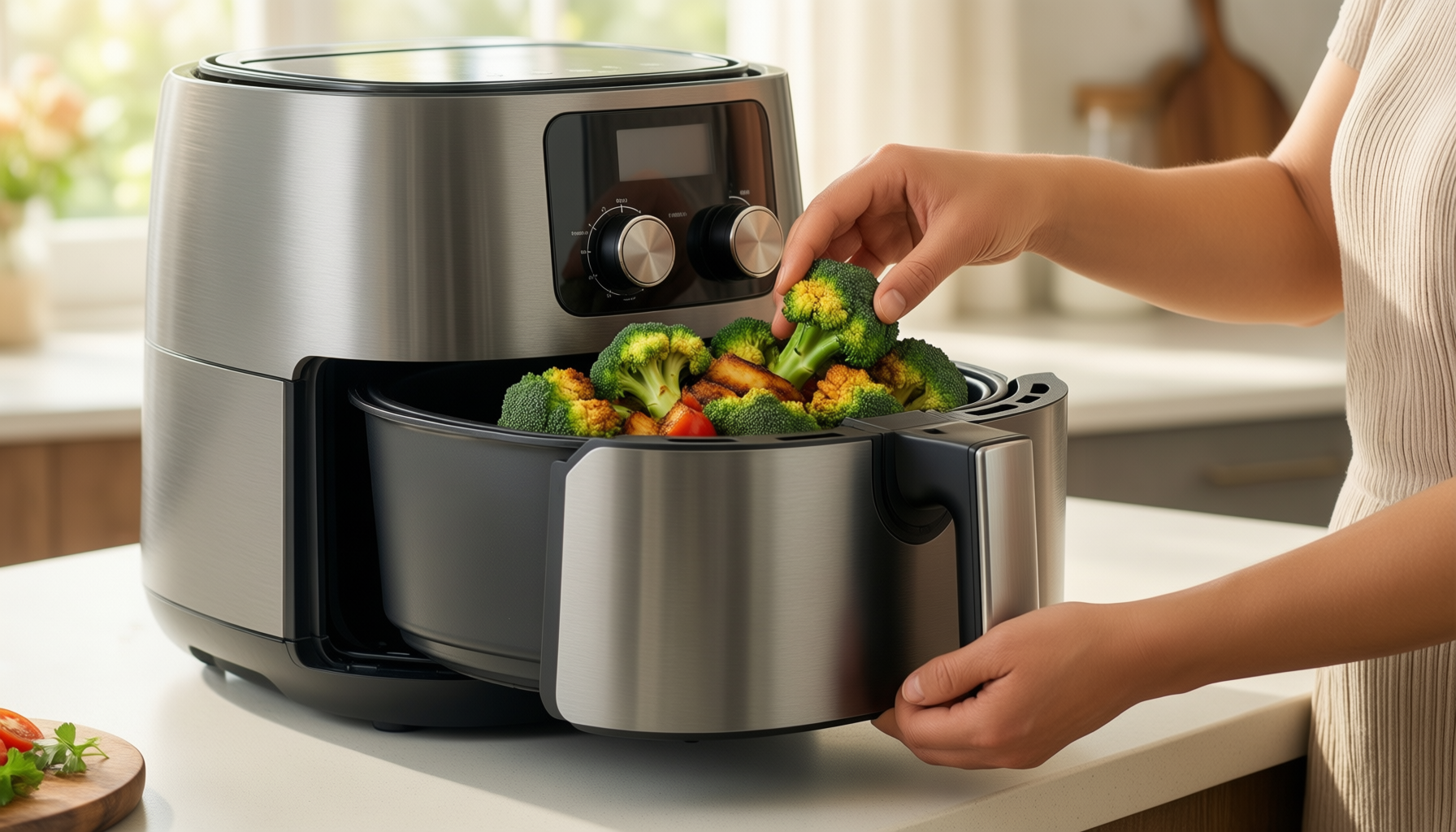 salter dual air fryer review — illustrative AI-generated lifestyle image