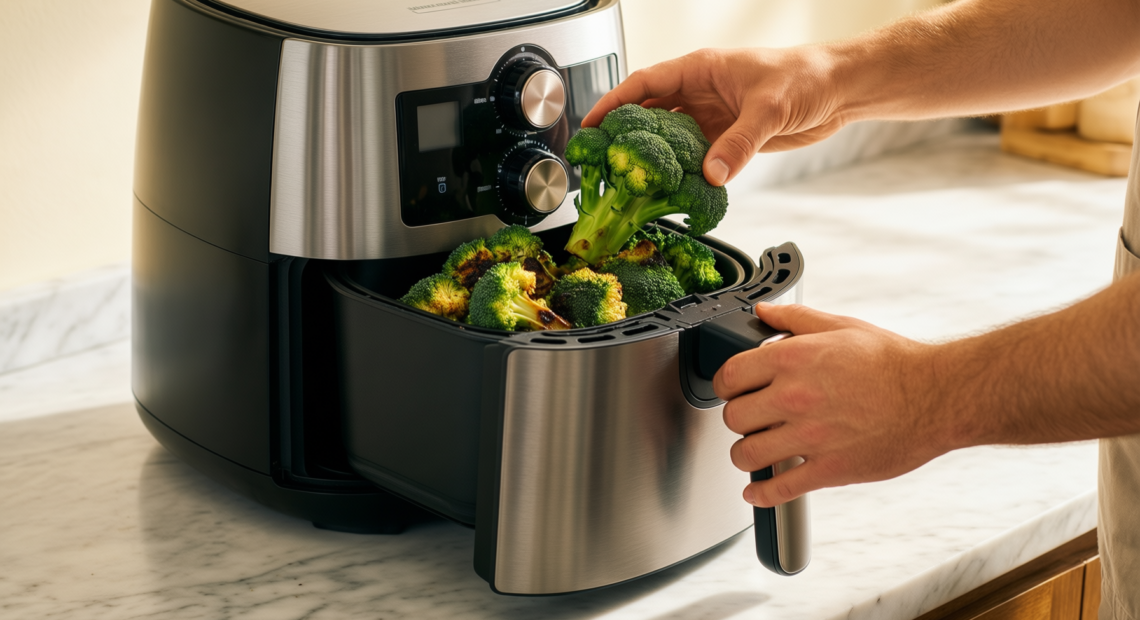 salter ek5196 dual air fryer review — illustrative AI-generated lifestyle image