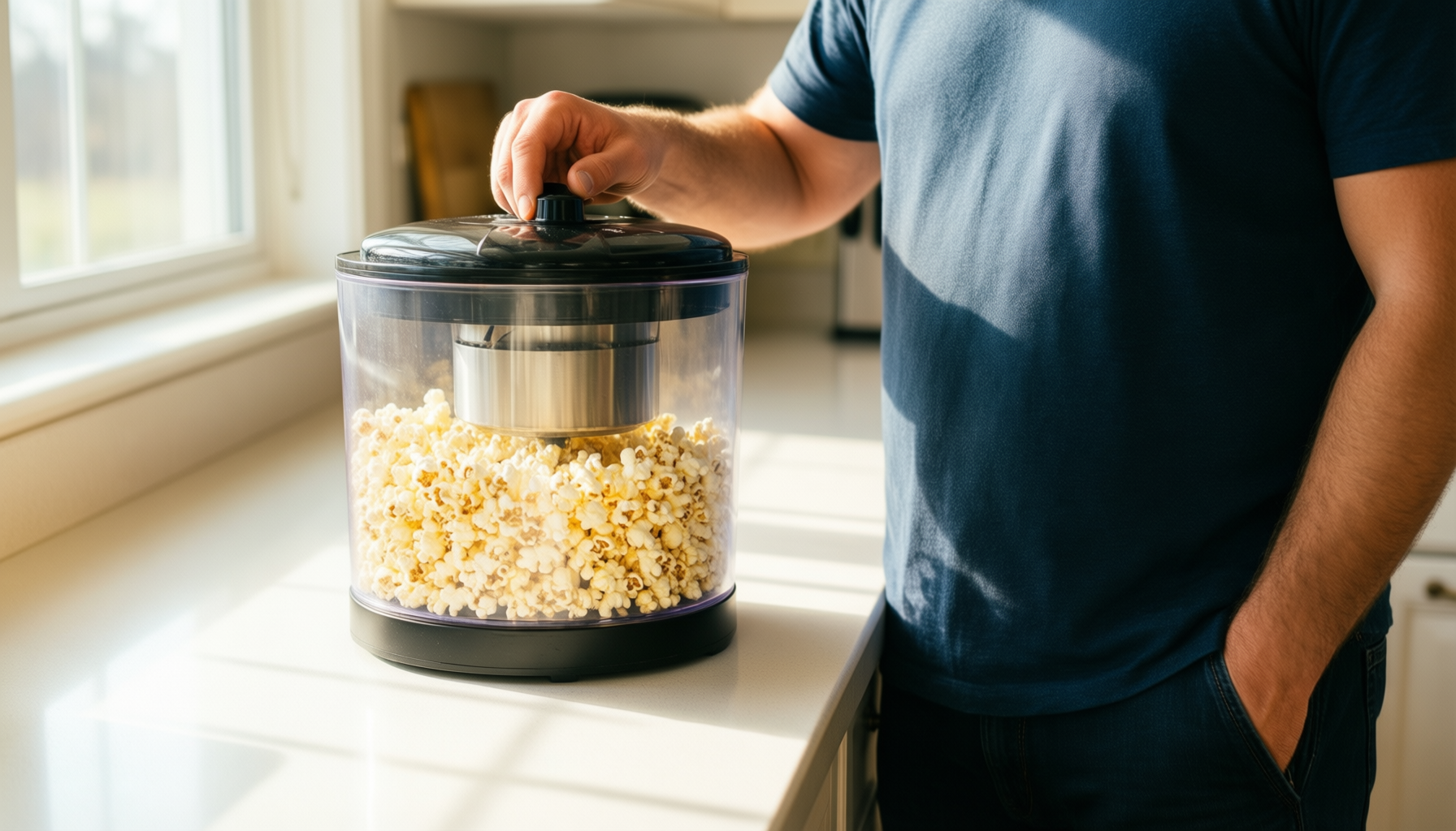 salter popcorn maker review — illustrative AI-generated lifestyle image