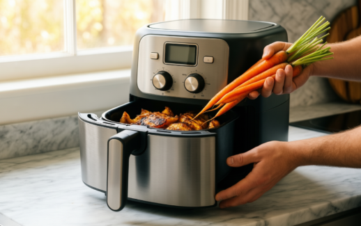 swan retro air fryer review — illustrative AI-generated lifestyle image