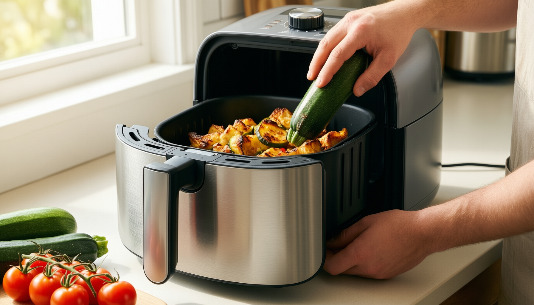 swan sd10519blu air fryer review — illustrative AI-generated lifestyle image