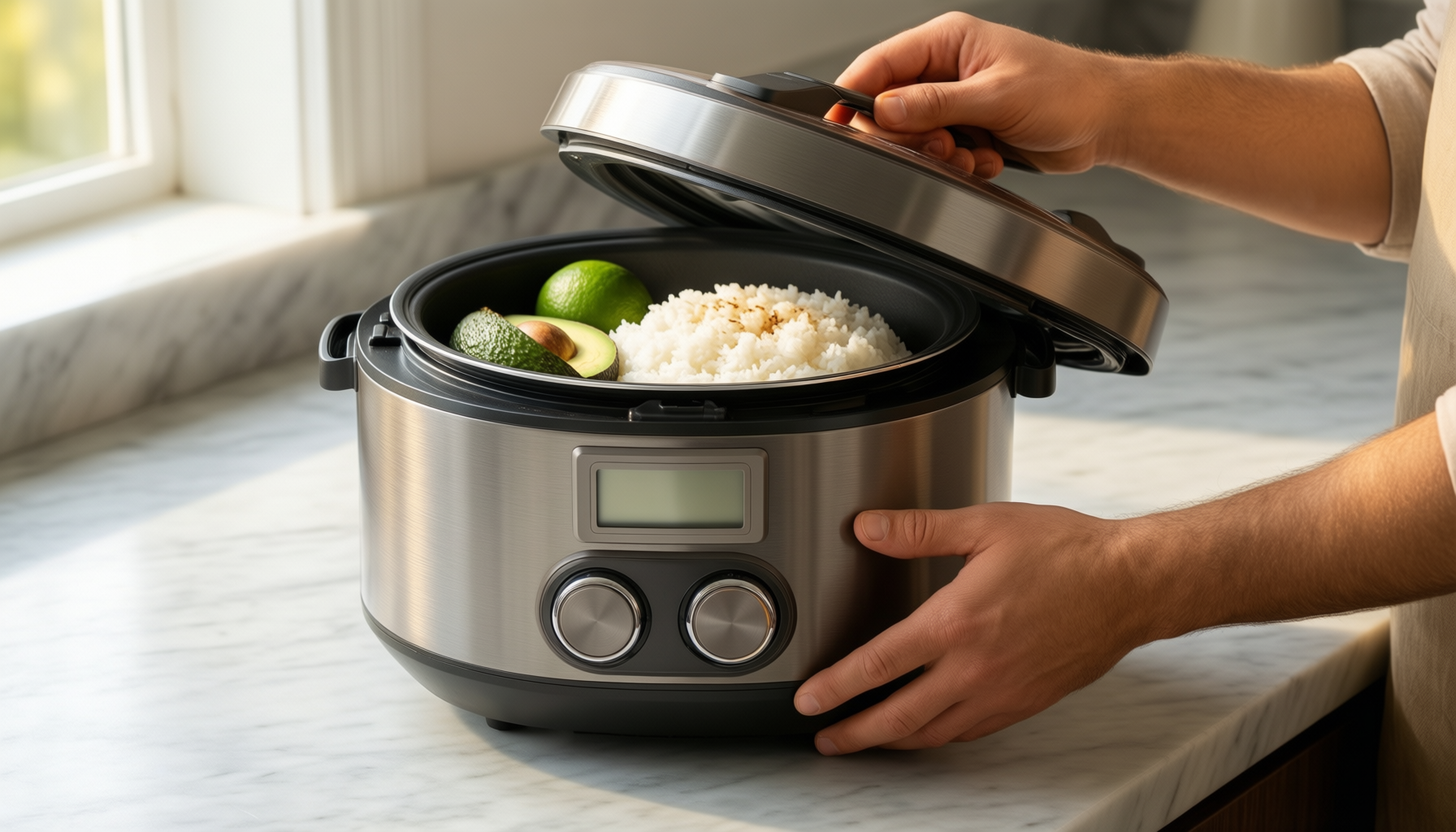 tefal rk1568uk rice cooker review — illustrative AI-generated lifestyle image