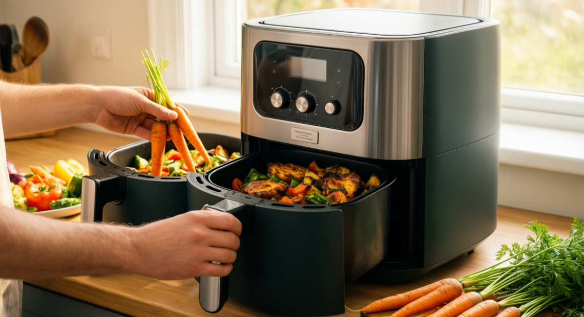 tower t17088 dual air fryer review — illustrative AI-generated lifestyle image