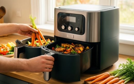 tower t17088 dual air fryer review — illustrative AI-generated lifestyle image