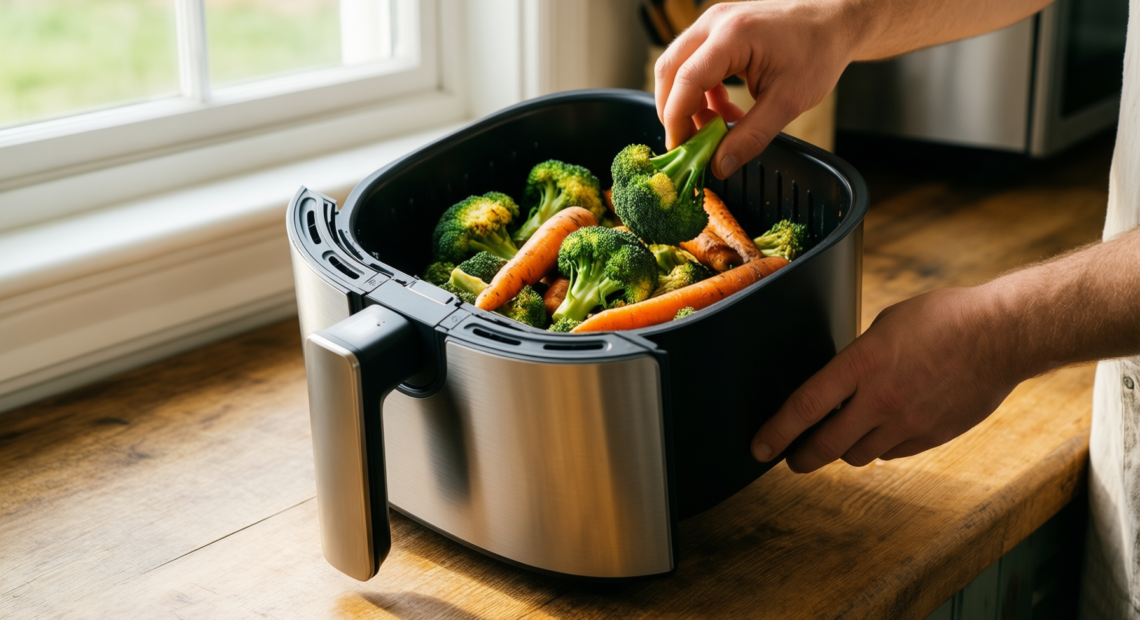 tower vortx xl dual stack air fryer — illustrative AI-generated lifestyle image