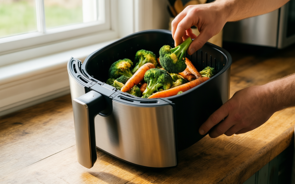 tower vortx xl dual stack air fryer — illustrative AI-generated lifestyle image
