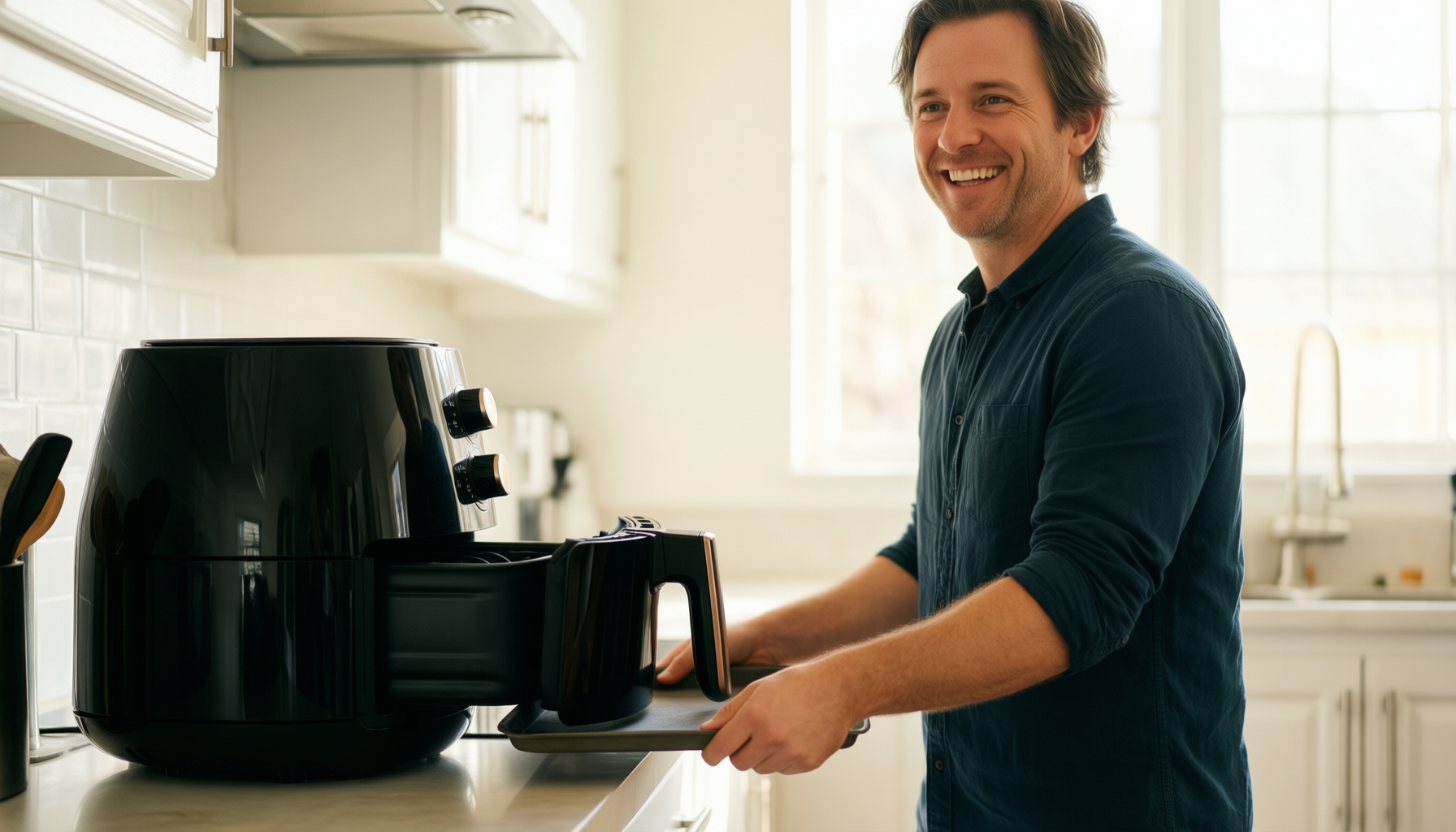 ninja speedi air fryer review — illustrative AI-generated lifestyle image