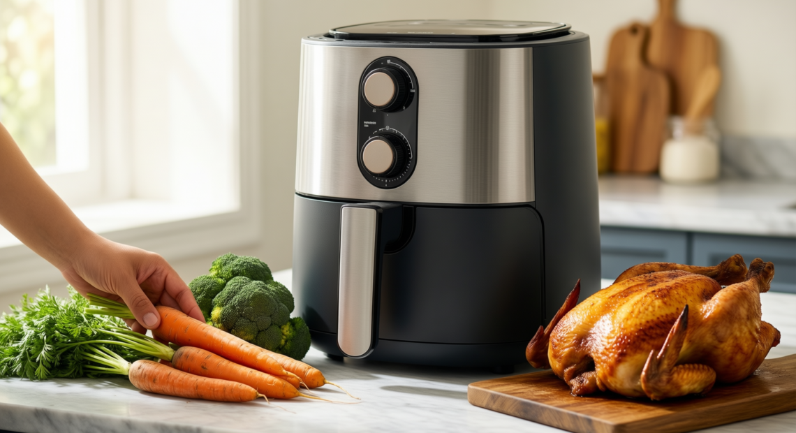 crux 6l digital air fryer review — illustrative AI-generated lifestyle image