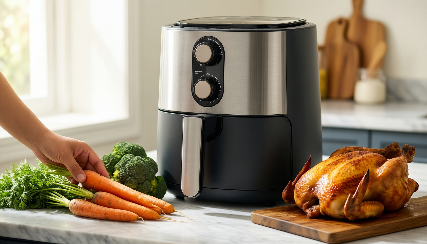crux 6l digital air fryer review — illustrative AI-generated lifestyle image