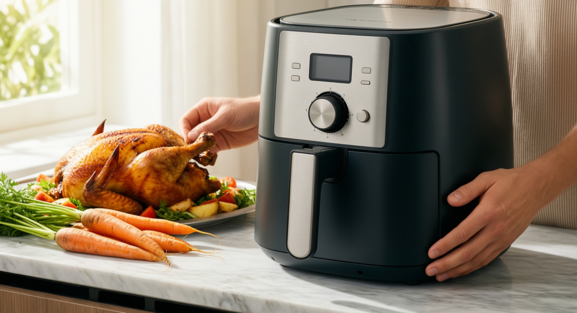 Tefal Easy Fry Air Fryer Oven — illustrative AI-generated lifestyle image