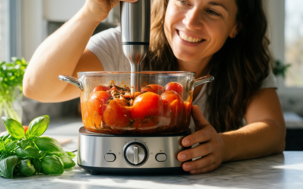 500w commercial immersion blender — illustrative AI-generated lifestyle image