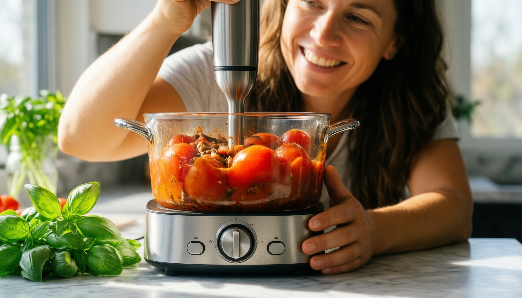 500w commercial immersion blender — illustrative AI-generated lifestyle image