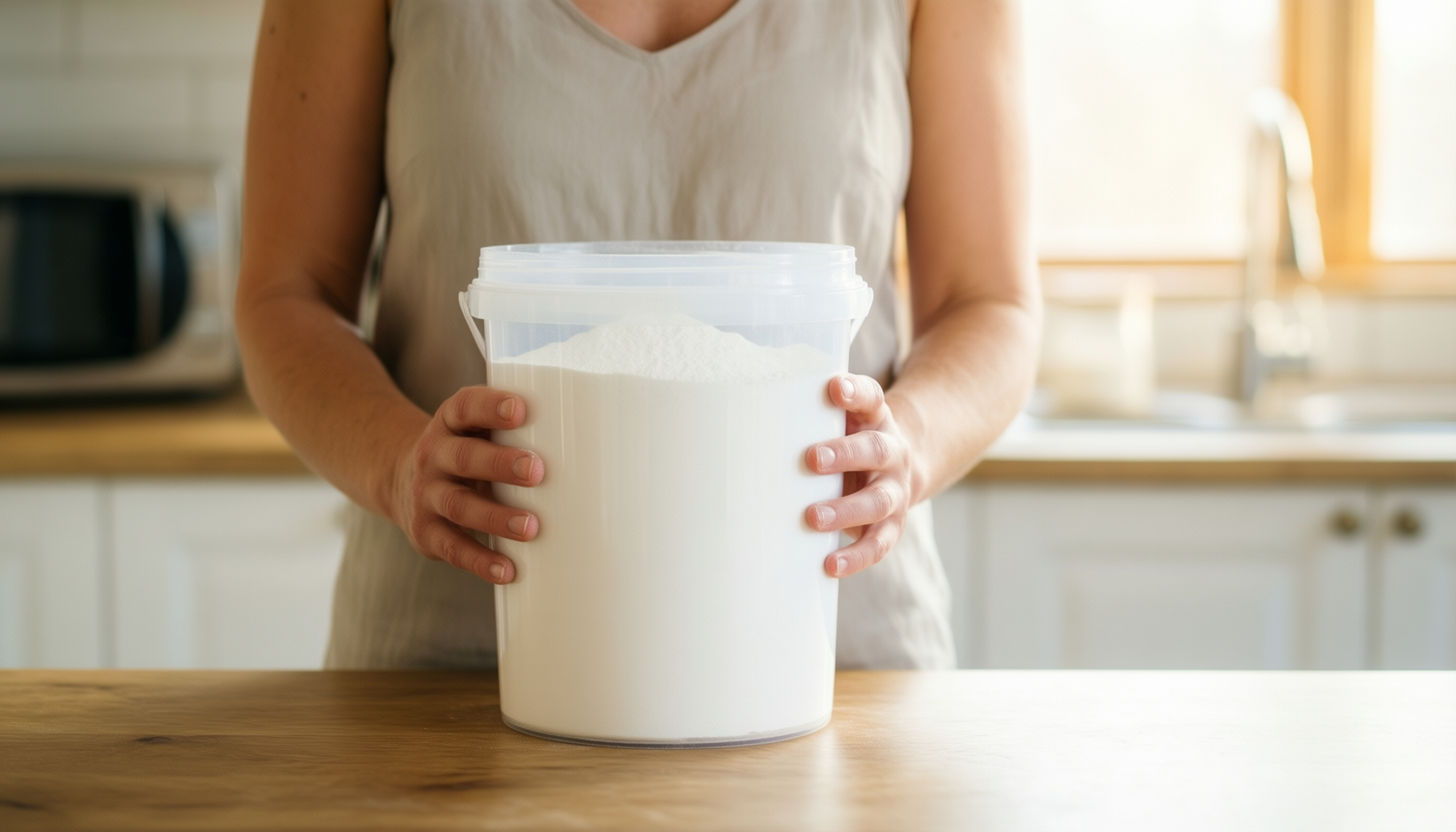 puly caff coffee cleaning powder — illustrative AI-generated lifestyle image