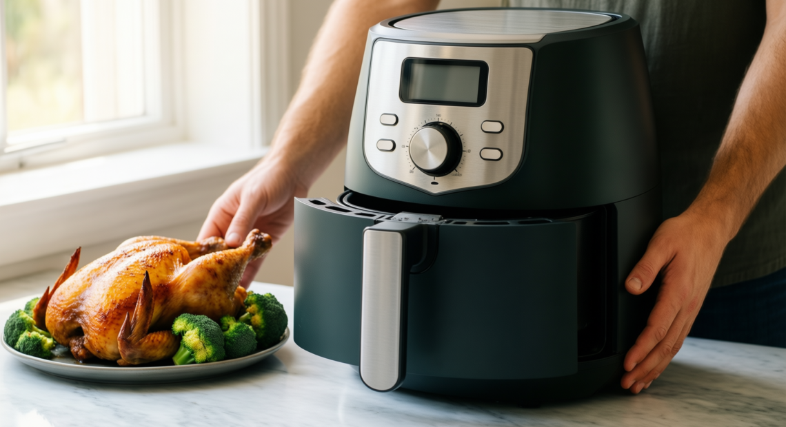 russell hobbs 8.3l air fryer review — illustrative AI-generated lifestyle image