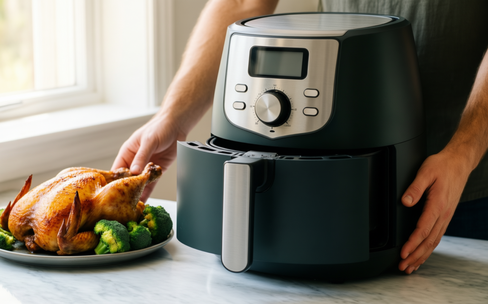 russell hobbs 8.3l air fryer review — illustrative AI-generated lifestyle image