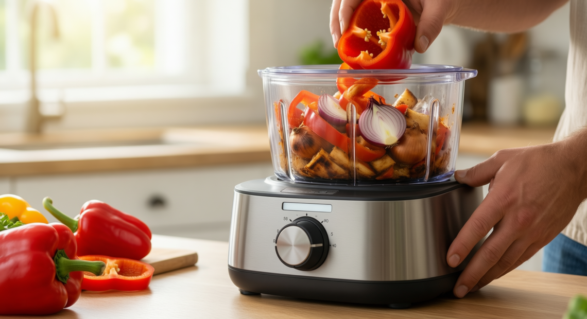 Cuisinart FlexPrep food processor review — illustrative AI-generated lifestyle image