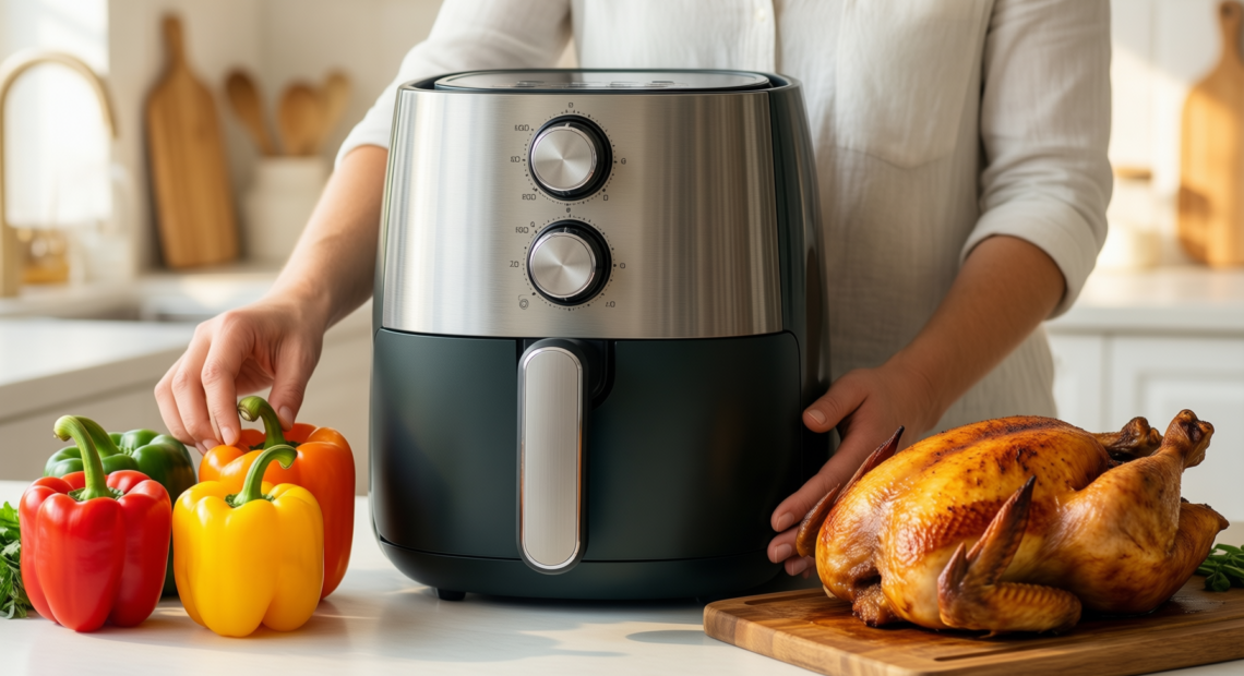 PureMate air fryer review — illustrative AI-generated lifestyle image