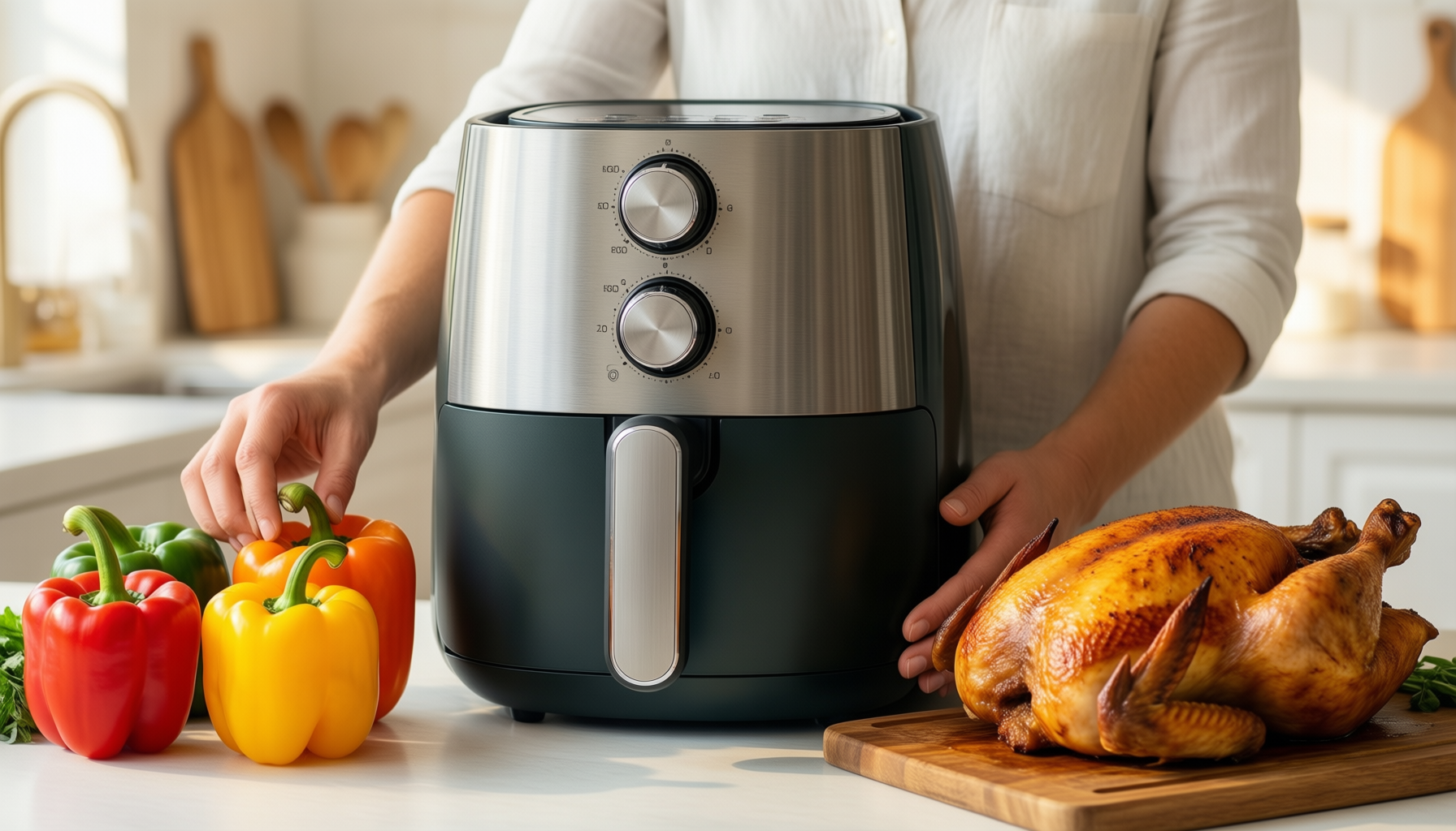 PureMate air fryer review — illustrative AI-generated lifestyle image