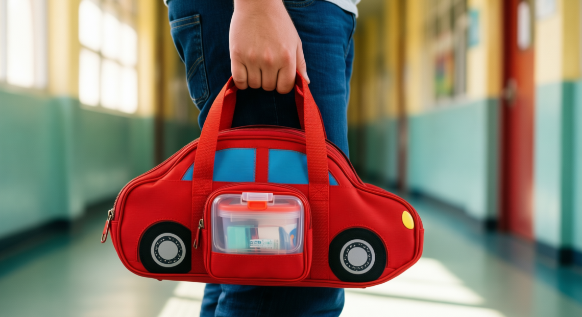 lightning mcqueen lunch bag — illustrative AI-generated lifestyle image
