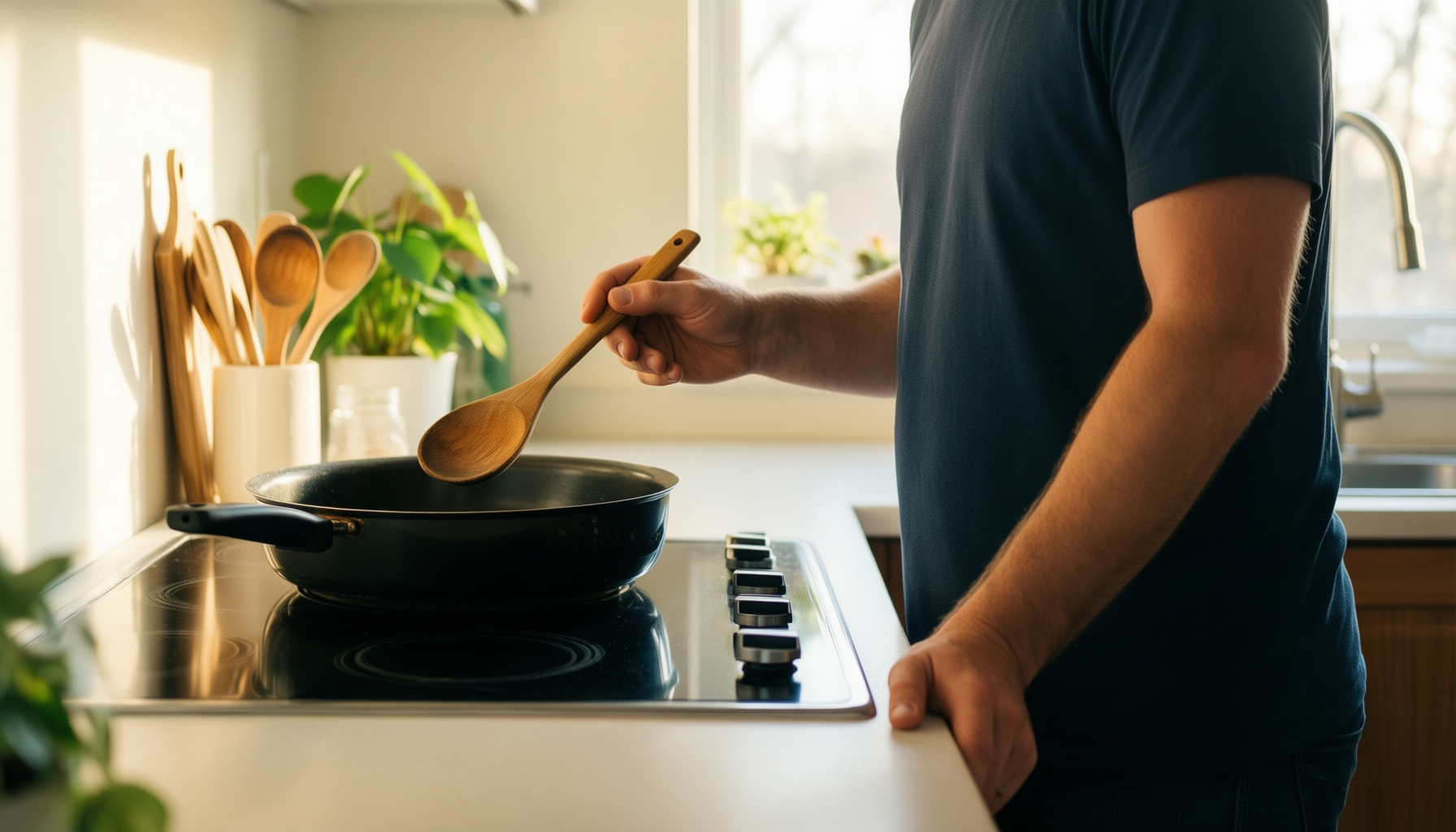 andrew james induction hob — illustrative AI-generated lifestyle image