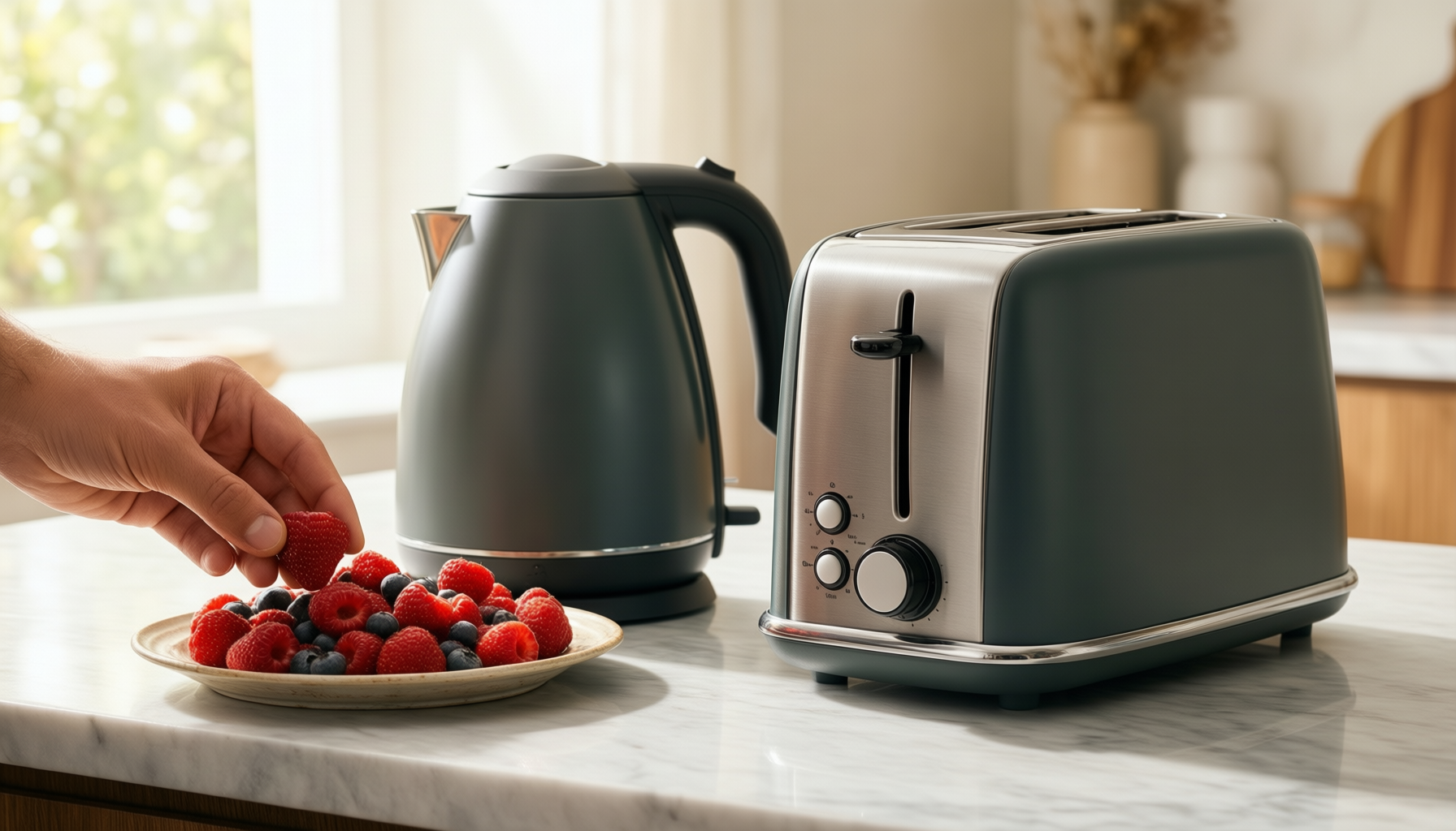 swan serenity kitchen set — illustrative AI-generated lifestyle image