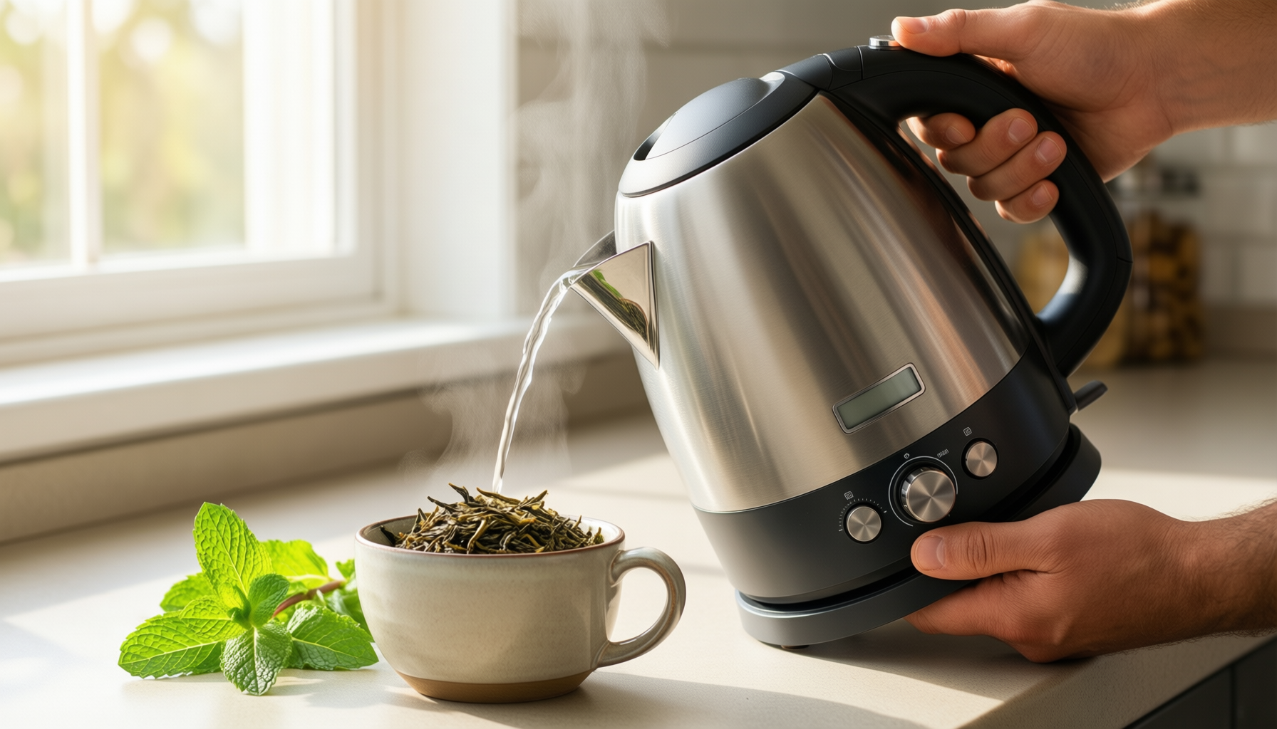swan sk31050bn kettle — illustrative AI-generated lifestyle image