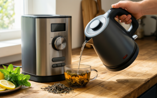 tefal loft cordless kettle — illustrative AI-generated lifestyle image