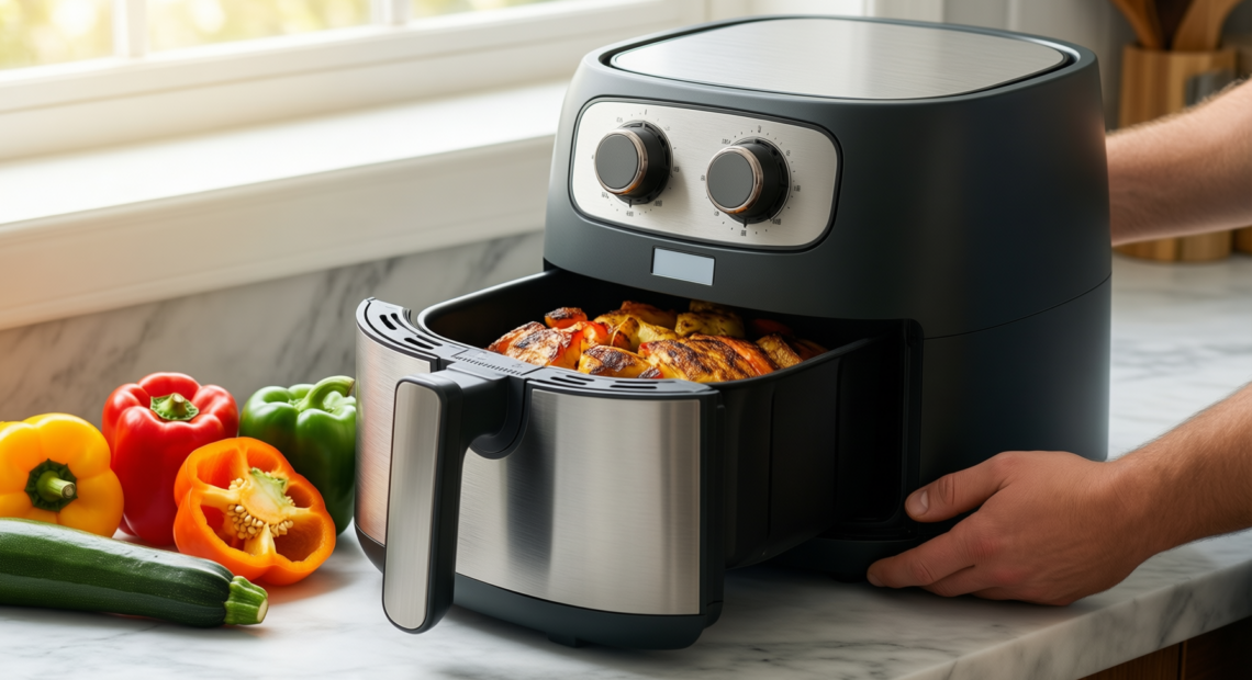 tower t17025 vortx air fryer review — illustrative AI-generated lifestyle image