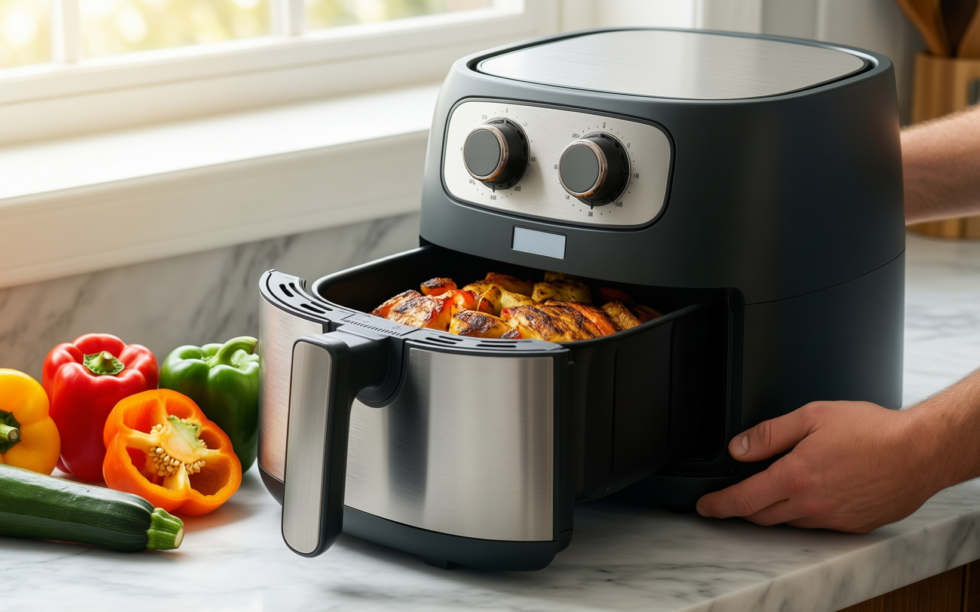 tower t17025 vortx air fryer review — illustrative AI-generated lifestyle image