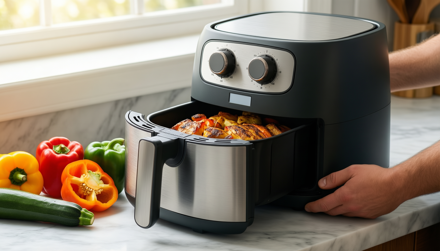 tower t17025 vortx air fryer review — illustrative AI-generated lifestyle image