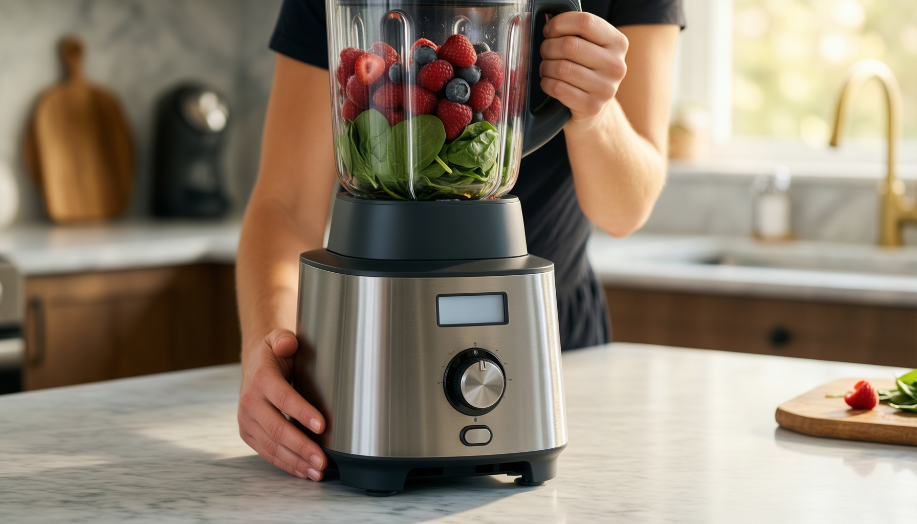 tefal black collection blender — illustrative AI-generated lifestyle image