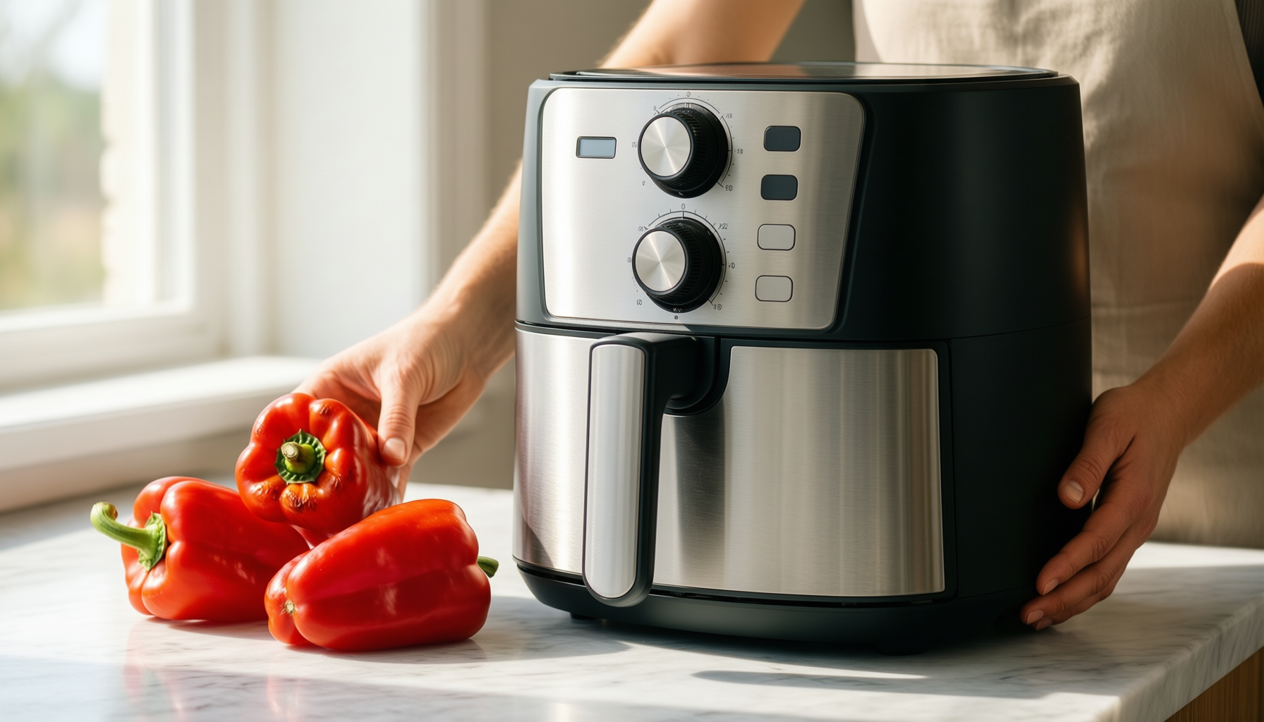 salter 2l compact air fryer review — illustrative AI-generated lifestyle image