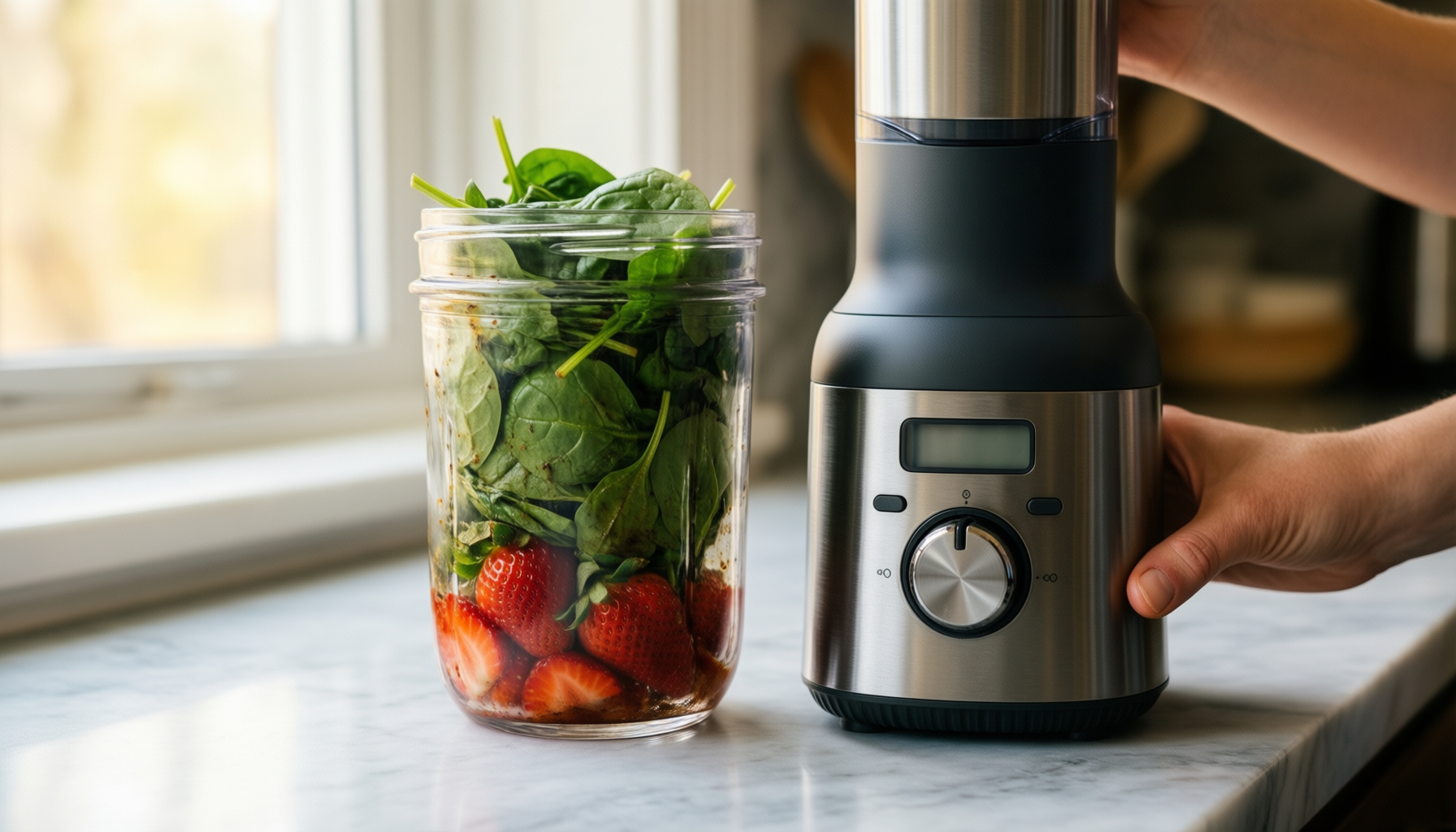 cordless hand blender — illustrative AI-generated lifestyle image